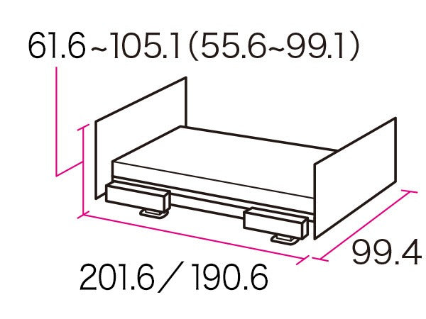 介護ベッド 電動ベッド 幅91 楽匠プラス 2モーター(リクライニング・高さ調節）KQ-A2314 (モスグリーン）